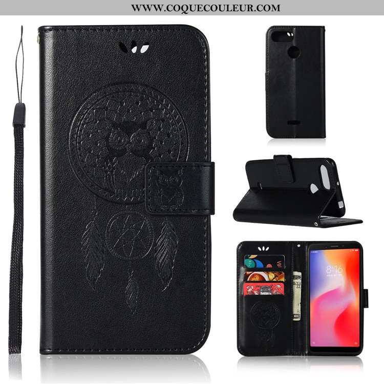 Housse Xiaomi Redmi 6 Protection Incassable Housse, Étui Xiaomi Redmi 6 Cuir Violet