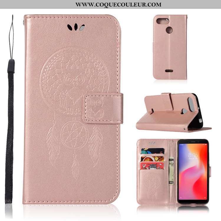 Housse Xiaomi Redmi 6 Protection Incassable Housse, Étui Xiaomi Redmi 6 Cuir Violet