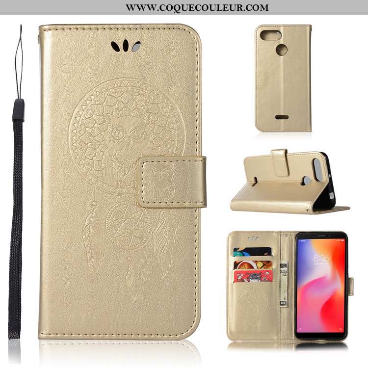 Housse Xiaomi Redmi 6 Protection Incassable Housse, Étui Xiaomi Redmi 6 Cuir Violet