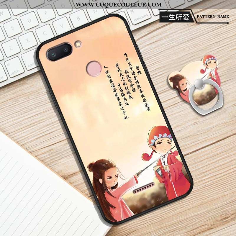 Étui Xiaomi Redmi 6 Silicone Fluide Doux Rouge, Coque Xiaomi Redmi 6 Protection Une Agrafe Violet