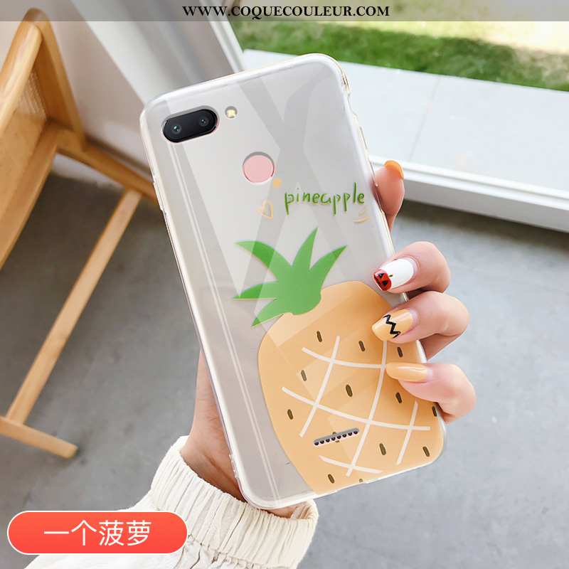 Coque Xiaomi Redmi 6 Silicone Rouge Incassable, Housse Xiaomi Redmi 6 Transparent Tendance