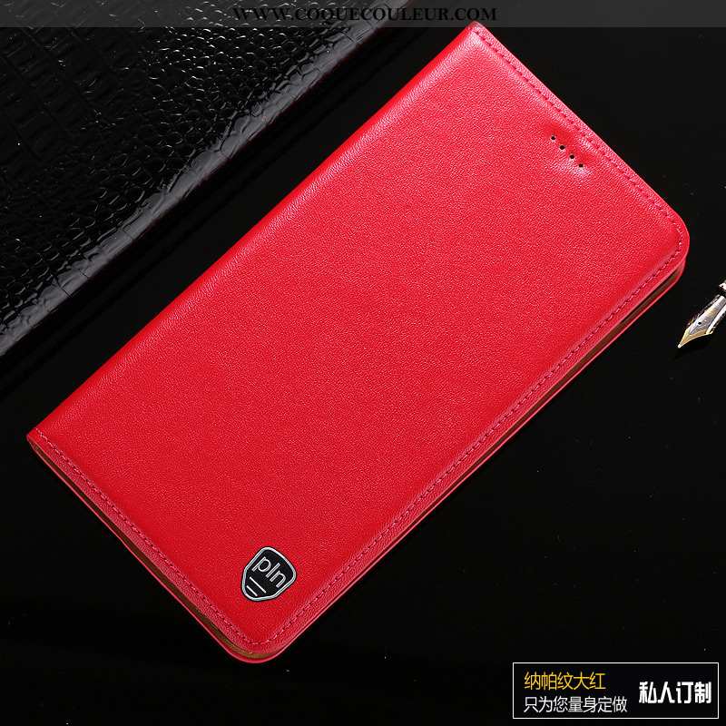 Coque Xiaomi Redmi 6a Cuir Véritable Jaune Petit, Housse Xiaomi Redmi 6a Cuir Étui