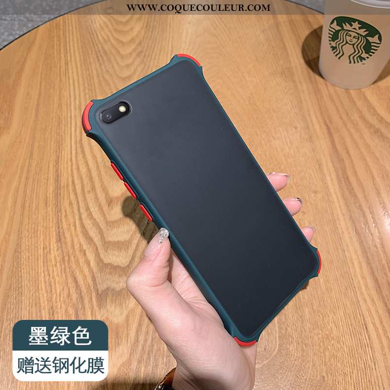 Housse Xiaomi Redmi 6a Charmant Incassable Étui, Étui Xiaomi Redmi 6a Protection Délavé En Daim Roug