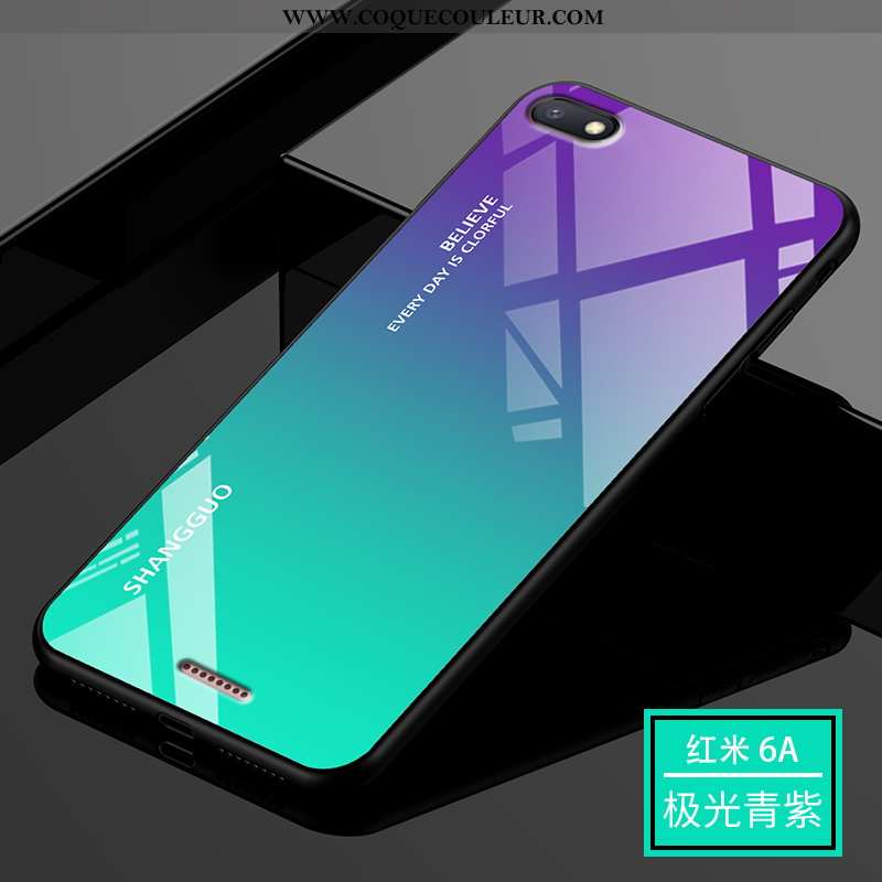 Étui Xiaomi Redmi 6a Protection Tendance Étui, Coque Xiaomi Redmi 6a Verre Bleu