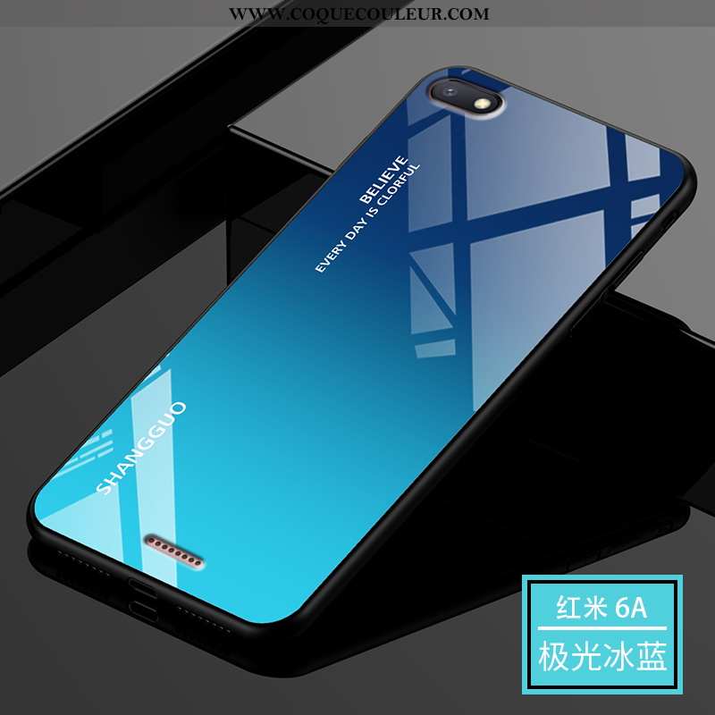 Étui Xiaomi Redmi 6a Protection Tendance Étui, Coque Xiaomi Redmi 6a Verre Bleu