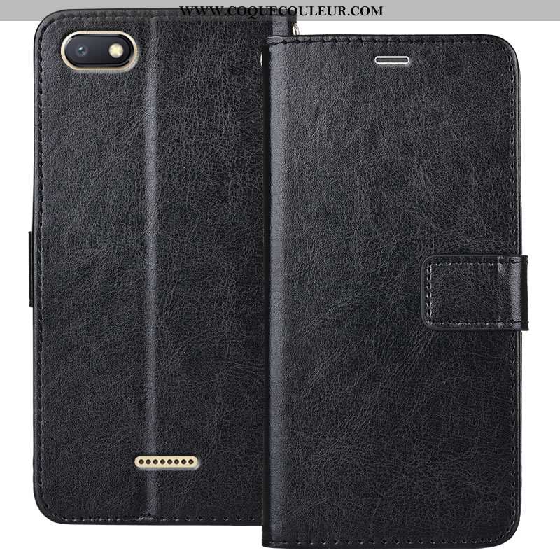 Housse Xiaomi Redmi 6a Protection Cuir Petit, Étui Xiaomi Redmi 6a Portefeuille 3d Doré