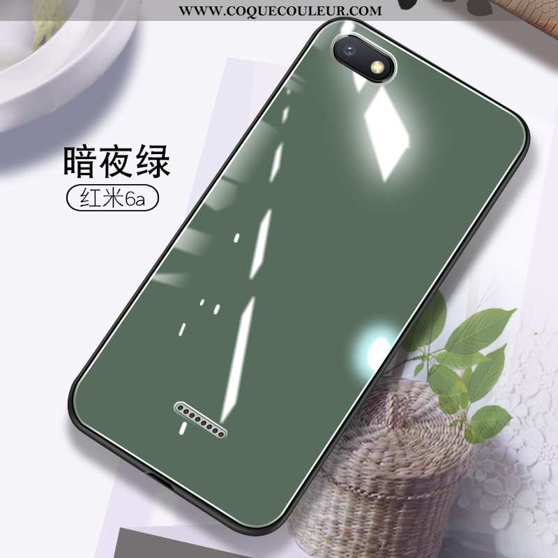 Étui Xiaomi Redmi 6a Fluide Doux Charmant, Coque Xiaomi Redmi 6a Protection Vert Verte