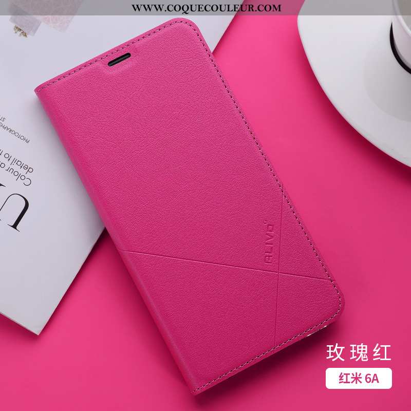 Étui Xiaomi Redmi 6a Silicone Fluide Doux Téléphone Portable, Coque Xiaomi Redmi 6a Protection Rose