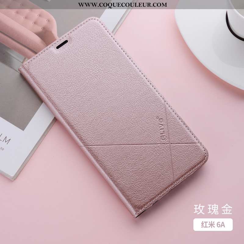 Étui Xiaomi Redmi 6a Silicone Fluide Doux Téléphone Portable, Coque Xiaomi Redmi 6a Protection Rose