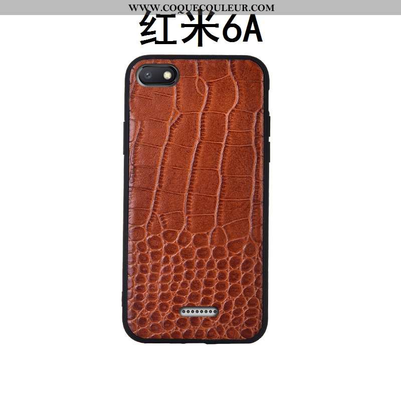 Coque Xiaomi Redmi 6a Cuir Tout Compris Rouge, Housse Xiaomi Redmi 6a Modèle Fleurie Protection Véri