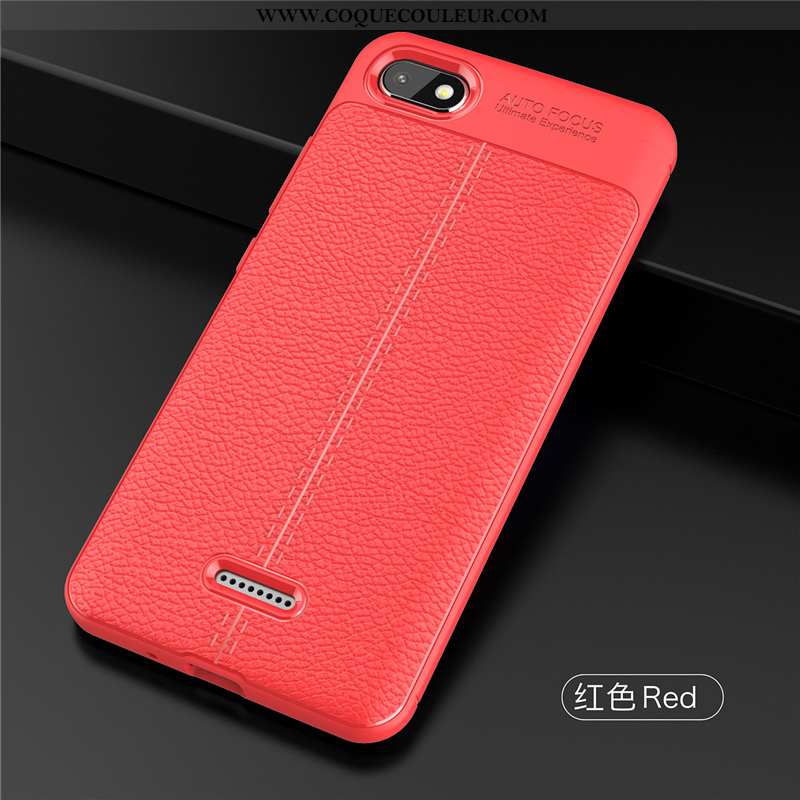 Étui Xiaomi Redmi 6a Cuir Luxe Petit, Coque Xiaomi Redmi 6a Modèle Fleurie Personnalité Rouge