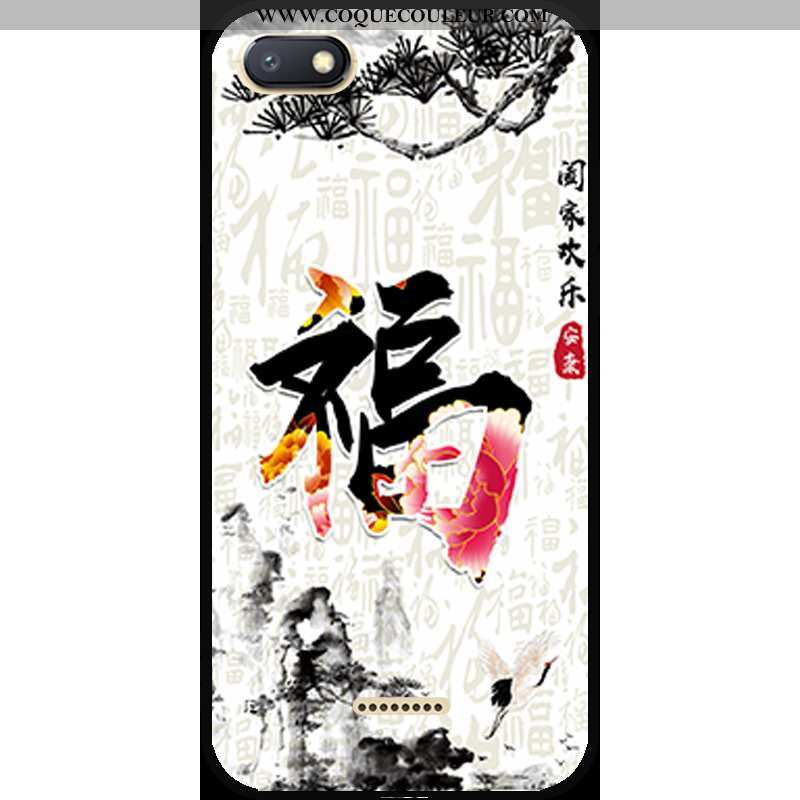 Étui Xiaomi Redmi 6a Fluide Doux Dessin Animé, Coque Xiaomi Redmi 6a Personnalité Tout Compris Blanc