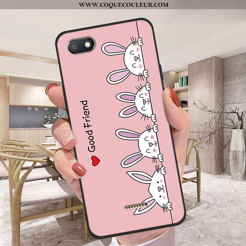 Coque Xiaomi Redmi 6a Fluide Doux Petit Étui, Housse Xiaomi Redmi 6a Silicone Dessin Animé Bleu