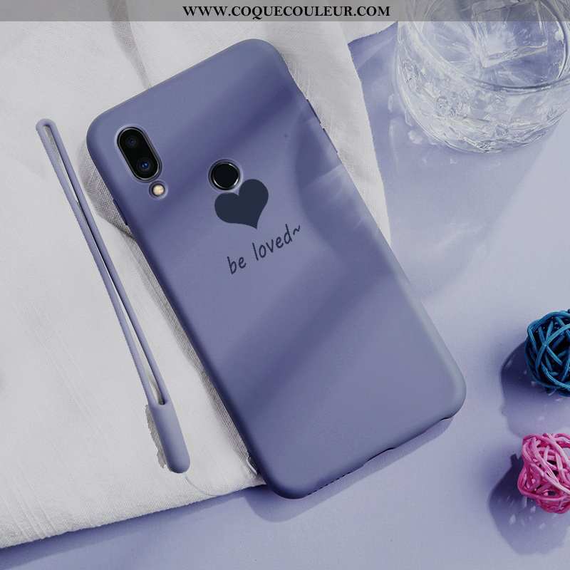 Housse Xiaomi Redmi 7 Coque En Silicone Simple Bleu Marin, Étui Xiaomi Redmi 7 Mode Petit Bleu Foncé