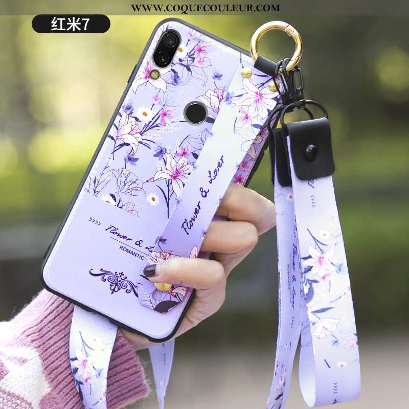 Coque Xiaomi Redmi 7 Tendance Personnalité Haute, Housse Xiaomi Redmi 7 Silicone Vintage Blanche