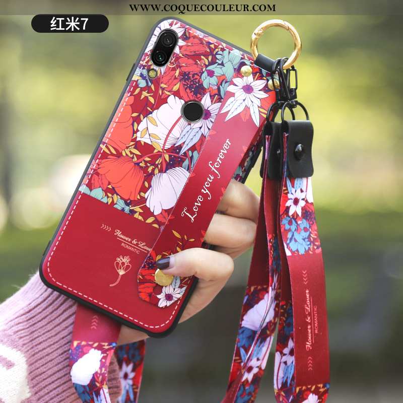 Coque Xiaomi Redmi 7 Tendance Personnalité Haute, Housse Xiaomi Redmi 7 Silicone Vintage Blanche