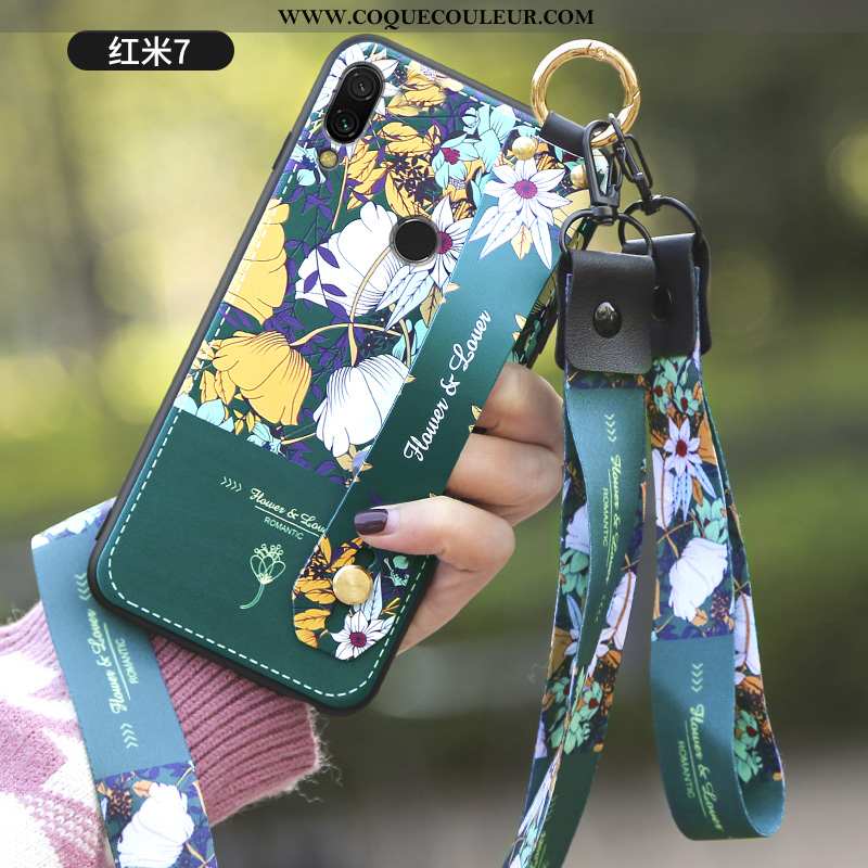 Coque Xiaomi Redmi 7 Tendance Personnalité Haute, Housse Xiaomi Redmi 7 Silicone Vintage Blanche