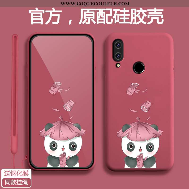 Étui Xiaomi Redmi 7 Fluide Doux Rouge Coque, Coque Xiaomi Redmi 7 Silicone Net Rouge Bleu