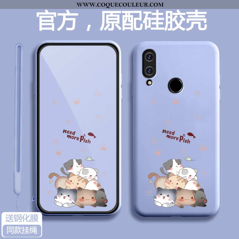 Étui Xiaomi Redmi 7 Fluide Doux Rouge Coque, Coque Xiaomi Redmi 7 Silicone Net Rouge Bleu