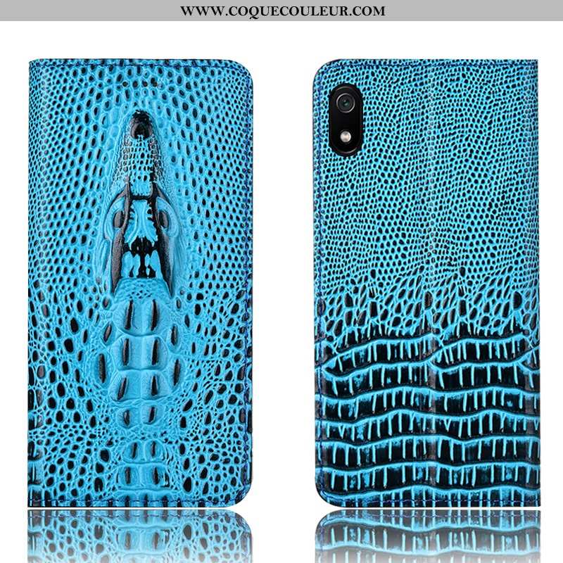 Housse Xiaomi Redmi 7a Protection Crocodile Téléphone Portable, Étui Xiaomi Redmi 7a Cuir Véritable 