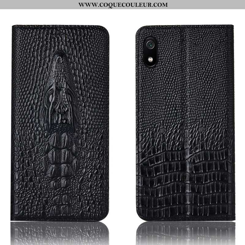 Housse Xiaomi Redmi 7a Protection Crocodile Téléphone Portable, Étui Xiaomi Redmi 7a Cuir Véritable 