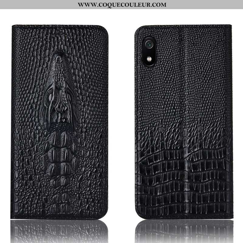 Housse Xiaomi Redmi 7a Protection Crocodile Téléphone Portable, Étui Xiaomi Redmi 7a Cuir Véritable 