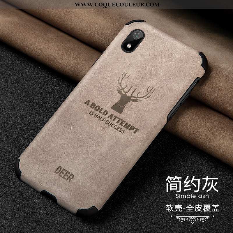 Étui Xiaomi Redmi 7a Protection Gris Fluide Doux, Coque Xiaomi Redmi 7a Personnalité Incassable