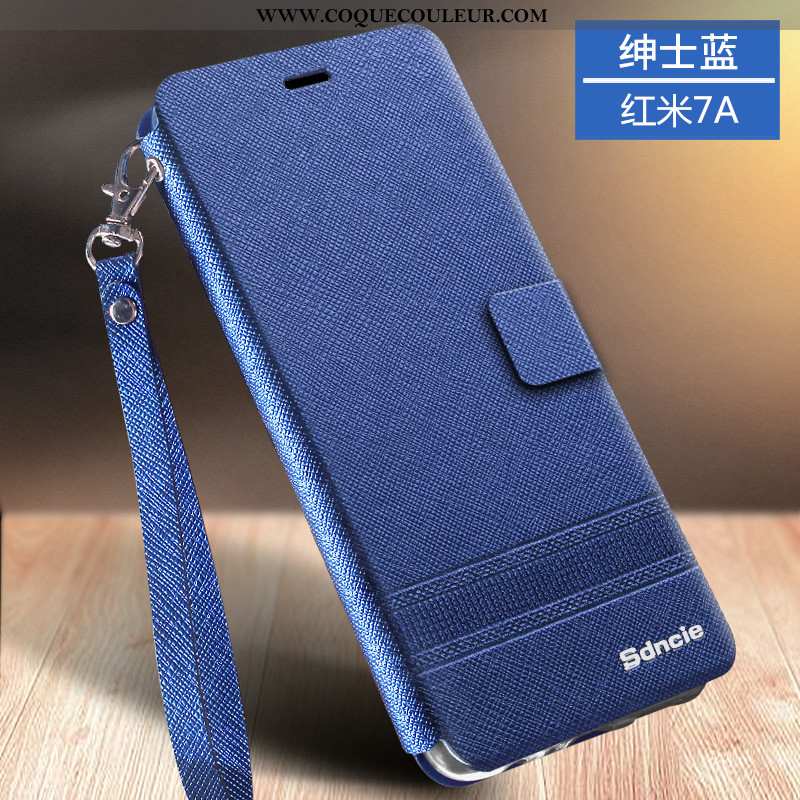 Housse Xiaomi Redmi 7a Cuir Téléphone Portable Or, Étui Xiaomi Redmi 7a Fluide Doux Protection Doré