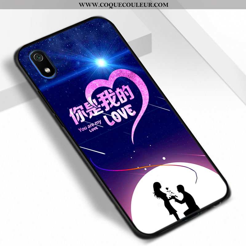 Étui Xiaomi Redmi 7a Protection Noir Fluide Doux, Coque Xiaomi Redmi 7a Tendance Incassable