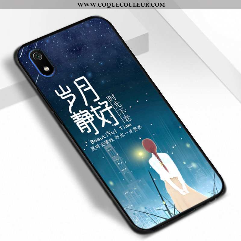 Étui Xiaomi Redmi 7a Protection Noir Fluide Doux, Coque Xiaomi Redmi 7a Tendance Incassable