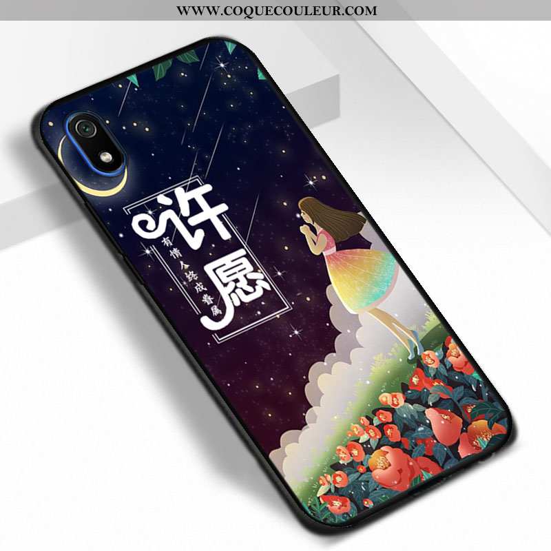 Étui Xiaomi Redmi 7a Protection Noir Fluide Doux, Coque Xiaomi Redmi 7a Tendance Incassable