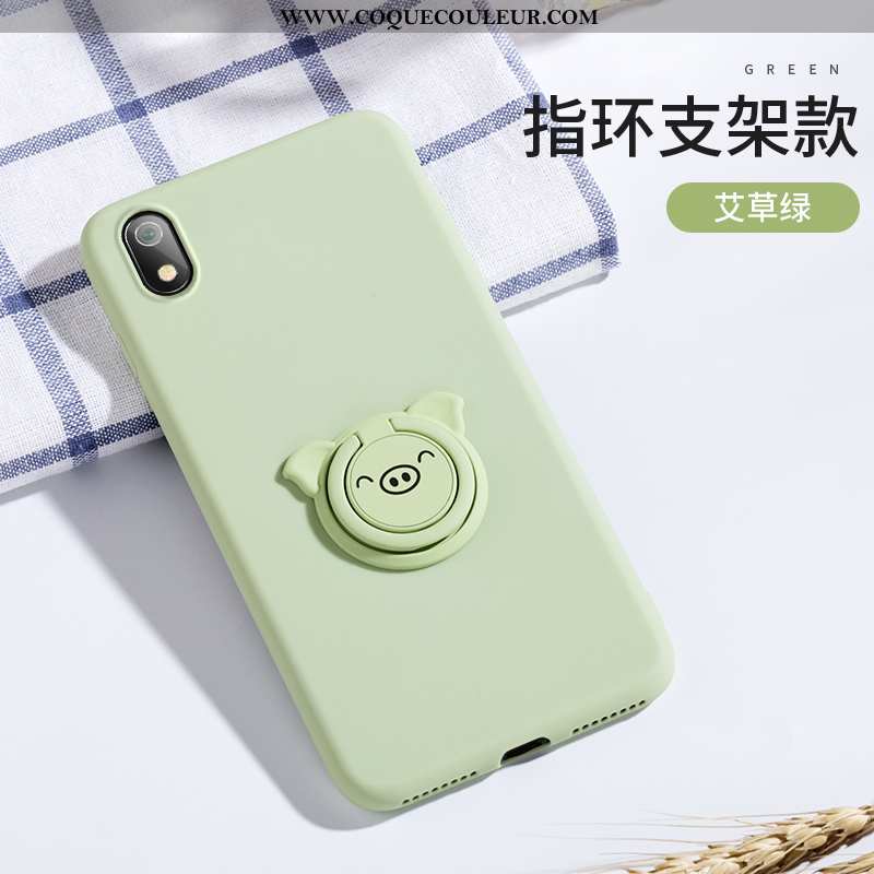 Housse Xiaomi Redmi 7a Silicone À Bord Tendance, Étui Xiaomi Redmi 7a Protection Fluide Doux Verte