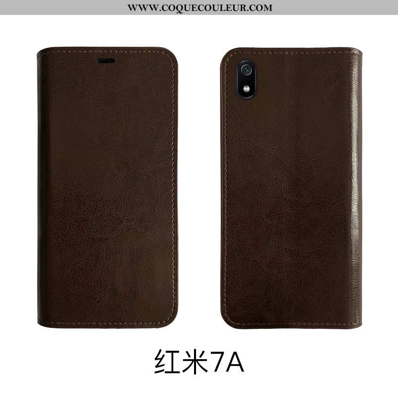 Housse Xiaomi Redmi 7a Vintage Noir Coque, Étui Xiaomi Redmi 7a Fluide Doux