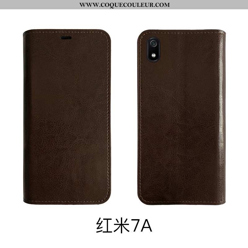 Housse Xiaomi Redmi 7a Vintage Noir Coque, Étui Xiaomi Redmi 7a Fluide Doux