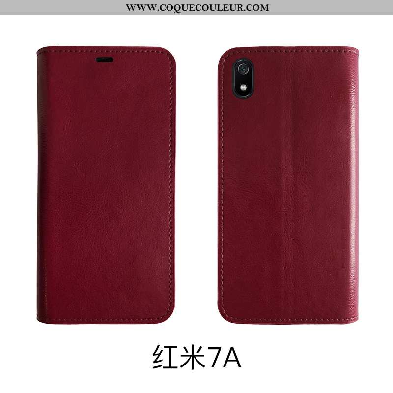 Housse Xiaomi Redmi 7a Vintage Noir Coque, Étui Xiaomi Redmi 7a Fluide Doux