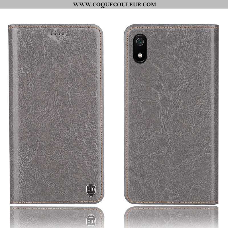 Coque Xiaomi Redmi 7a Modèle Fleurie Téléphone Portable Gris, Housse Xiaomi Redmi 7a Protection Roug