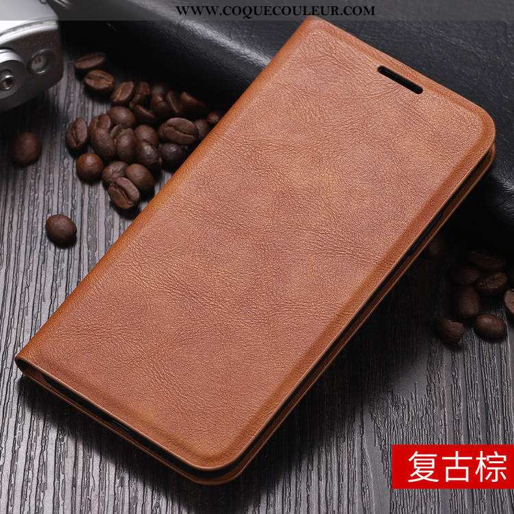 Étui Xiaomi Redmi 7a Protection Coque Petit, Xiaomi Redmi 7a Cuir Noir