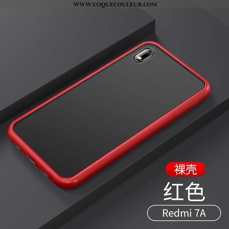 Étui Xiaomi Redmi 7a Transparent Tout Compris Bleu Marin, Coque Xiaomi Redmi 7a Délavé En Daim Luxe 