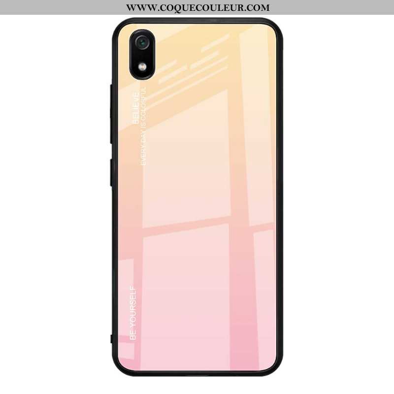 Coque Xiaomi Redmi 7a Protection Vert Simple, Housse Xiaomi Redmi 7a Verre Étui Verte