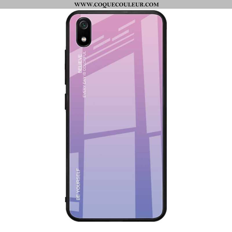 Coque Xiaomi Redmi 7a Protection Vert Simple, Housse Xiaomi Redmi 7a Verre Étui Verte