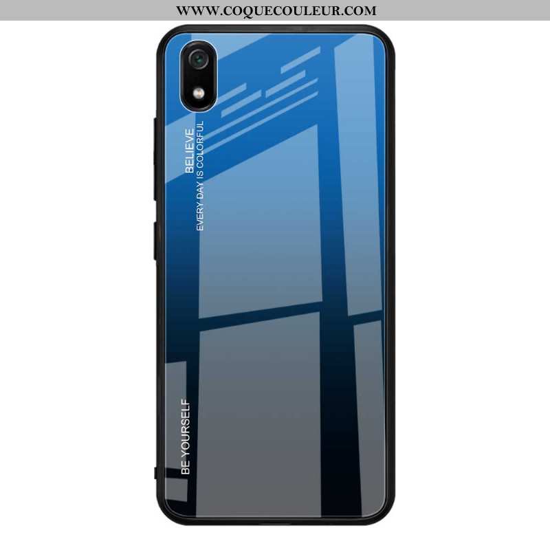 Coque Xiaomi Redmi 7a Protection Vert Simple, Housse Xiaomi Redmi 7a Verre Étui Verte