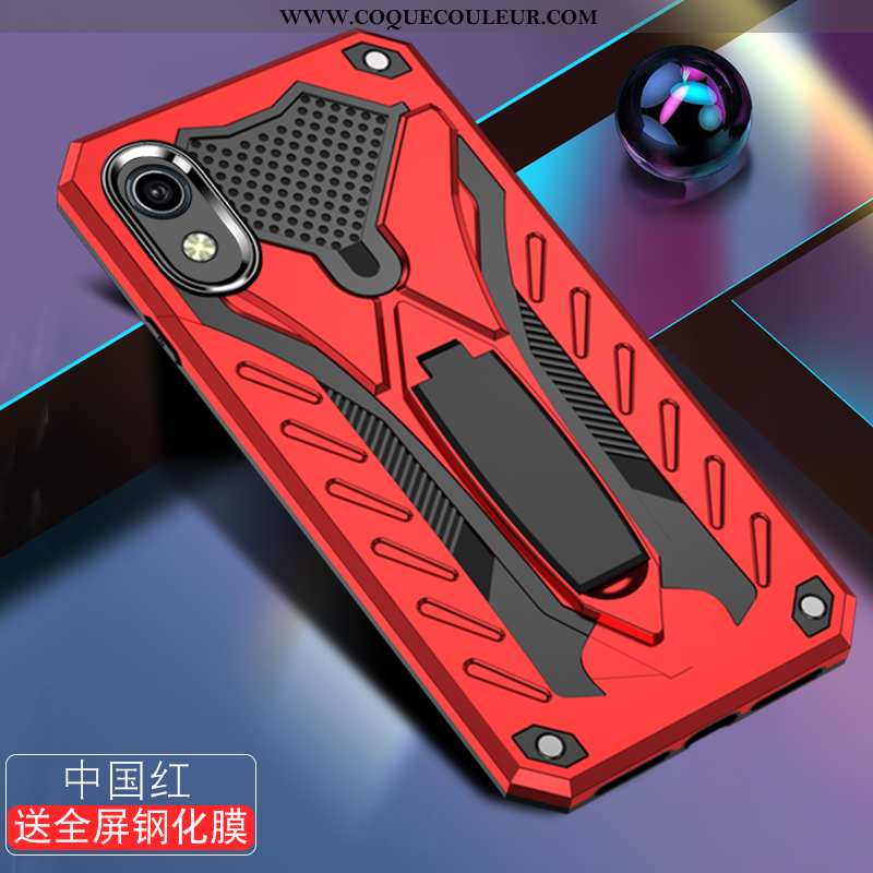 Housse Xiaomi Redmi 7a Protection Rouge Fluide Doux, Étui Xiaomi Redmi 7a Délavé En Daim Tendance Bl