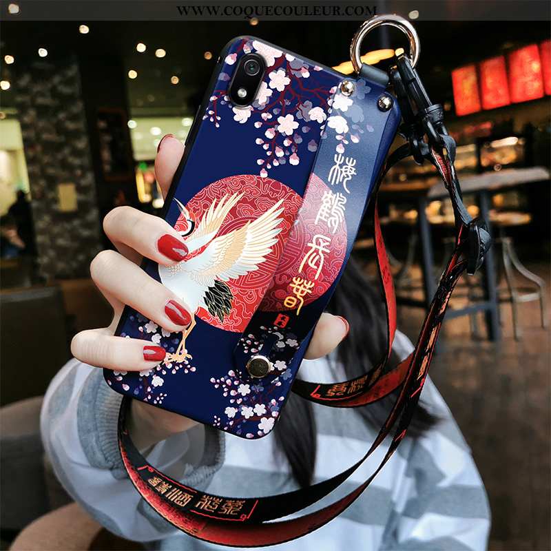 Coque Xiaomi Redmi 7a Protection Téléphone Portable Rouge, Housse Xiaomi Redmi 7a Ornements Suspendu