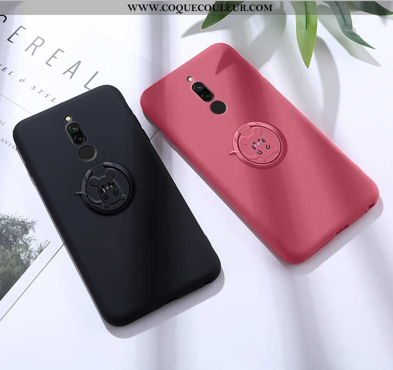 Housse Xiaomi Redmi 8 Fluide Doux Coque Rouge, Étui Xiaomi Redmi 8 Silicone Téléphone Portable Rouge