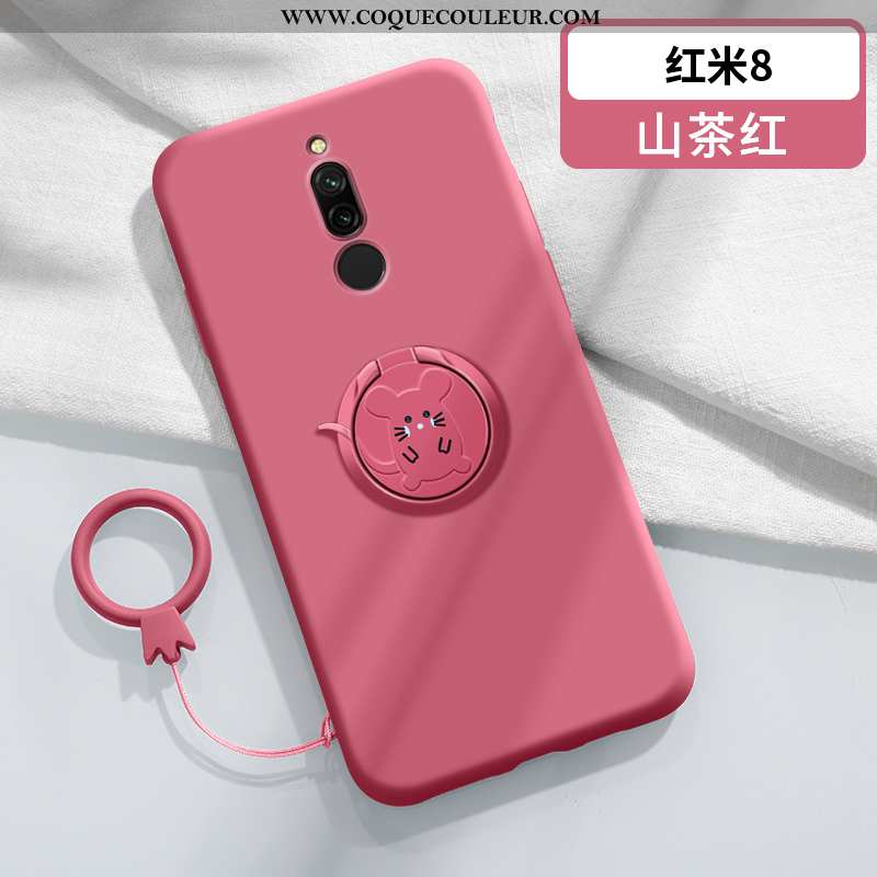 Housse Xiaomi Redmi 8 Fluide Doux Coque Rouge, Étui Xiaomi Redmi 8 Silicone Téléphone Portable Rouge