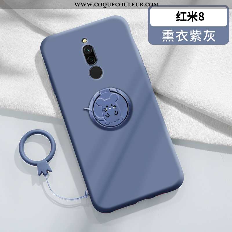 Housse Xiaomi Redmi 8 Fluide Doux Coque Rouge, Étui Xiaomi Redmi 8 Silicone Téléphone Portable Rouge