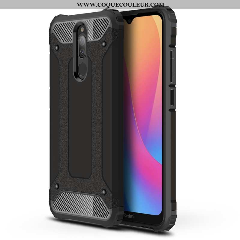 Coque Xiaomi Redmi 8 Délavé En Daim Simple, Housse Xiaomi Redmi 8 Silicone Étui Bleu