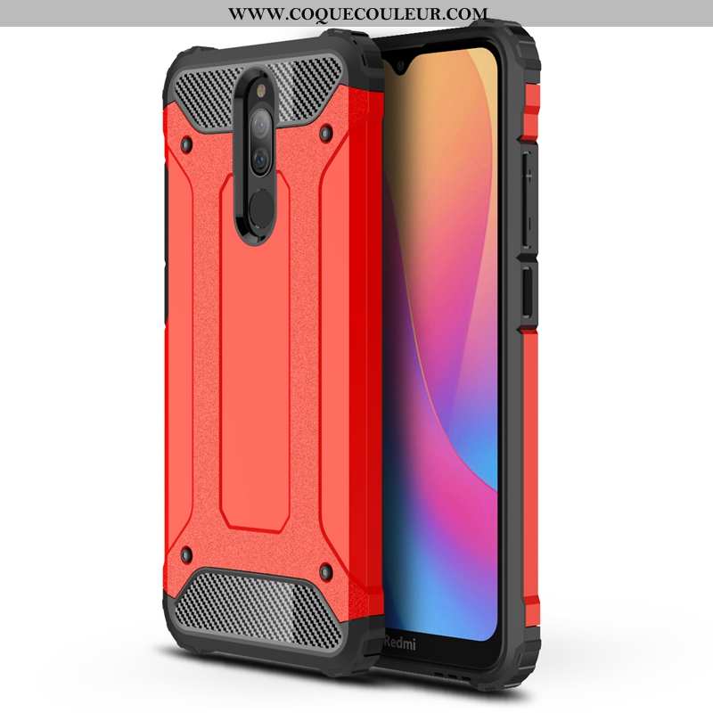 Coque Xiaomi Redmi 8 Délavé En Daim Simple, Housse Xiaomi Redmi 8 Silicone Étui Bleu