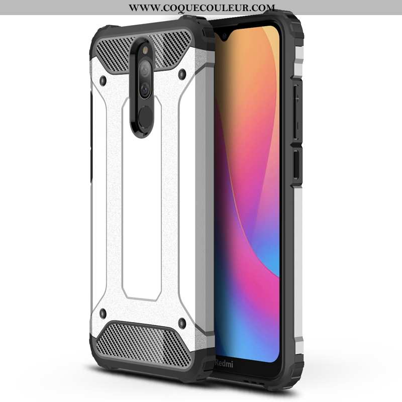 Coque Xiaomi Redmi 8 Délavé En Daim Simple, Housse Xiaomi Redmi 8 Silicone Étui Bleu