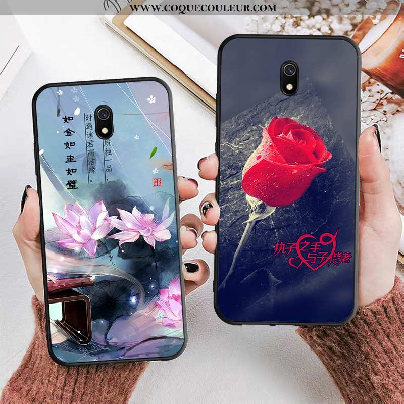 Étui Xiaomi Redmi 8a Tendance Cou Suspendu Étui, Coque Xiaomi Redmi 8a Fluide Doux Rouge Noir